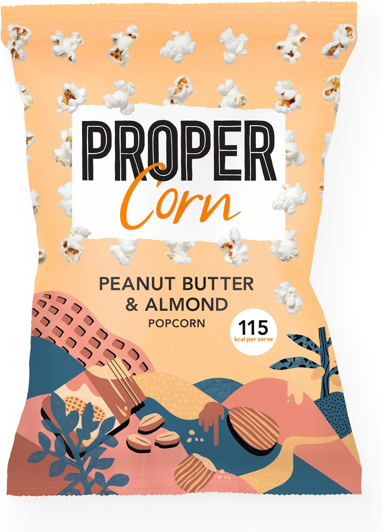 PROPER CORN Popcorn Peanut Butter & Almond, 90 gram