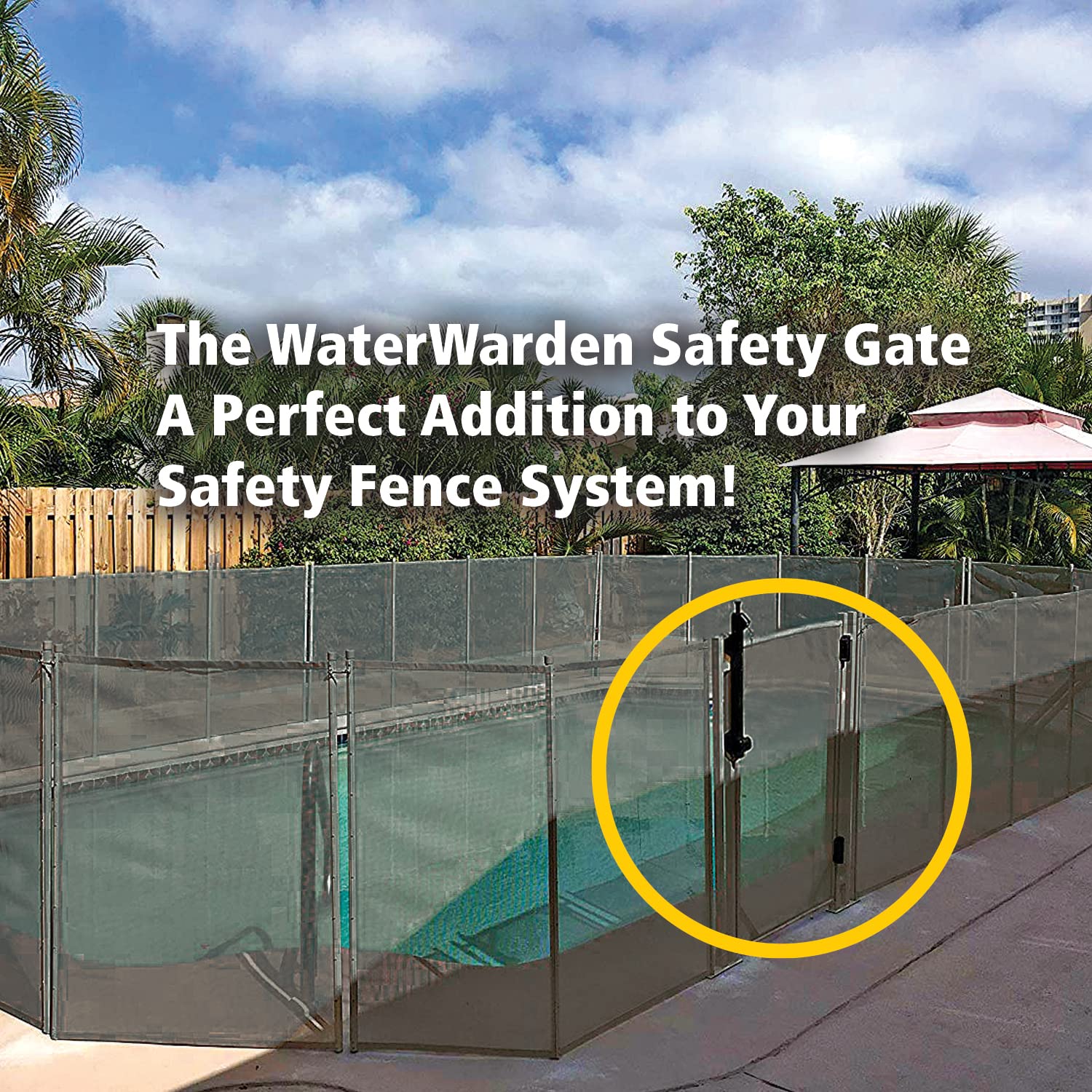 Snapklik.com : WaterWarden 4 Pool Gate, Pool Fence Gate - 30” Wide ...