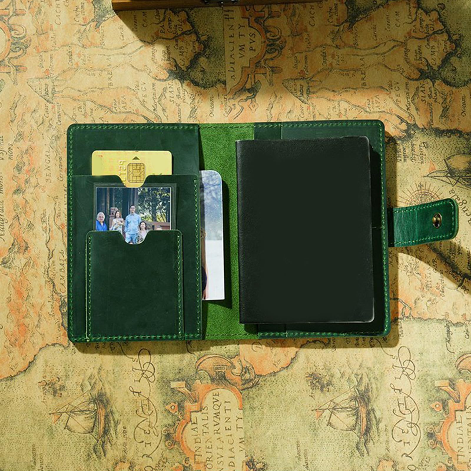 Porta carte di credito, accessorio da viaggio internazionale per uomo e donna, custodia per passaporto, portafoglio essenziale da viaggio, portafoglio con blocco, Nero , Einheitsgröße, Mass