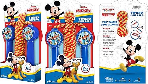 Miniatura 9 de Disney Mickey Minnie & Stitch - Cuerda de saltar para niños (1 cuerda Minnie) para interiores y exteriores, cuerda de saltar para niños, adultos,