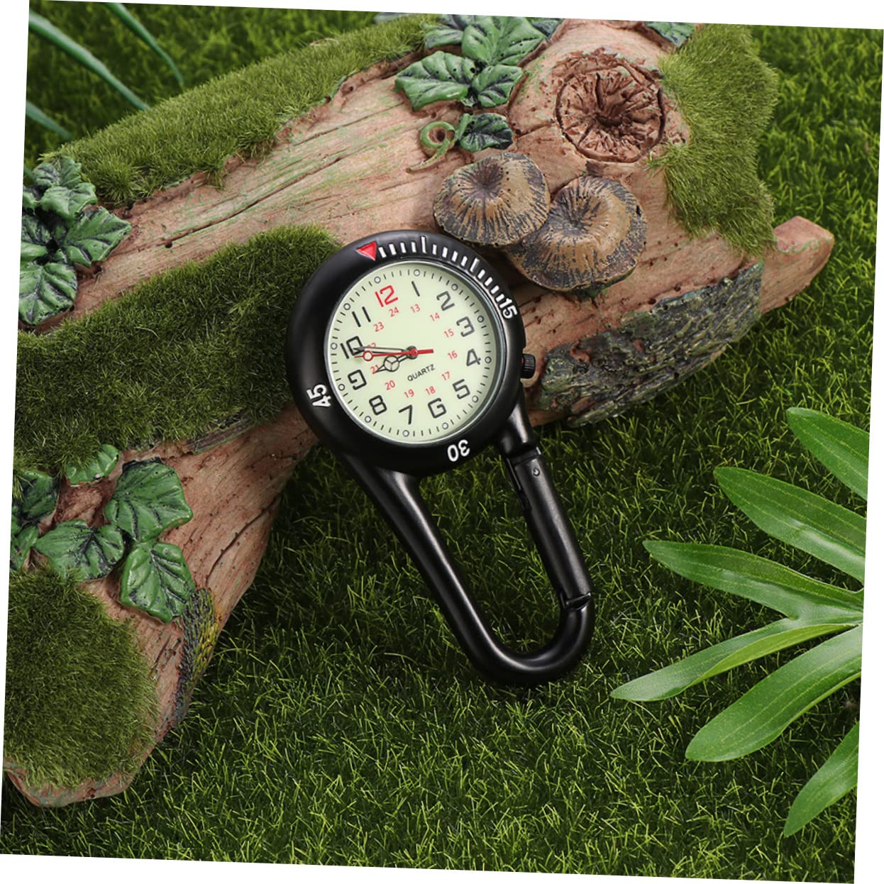 Toddmomy 6piezas Reloj De Clip De Cuarzo con Dial Fluorescente para Mochilas y Cinturones para y Actividades Negro