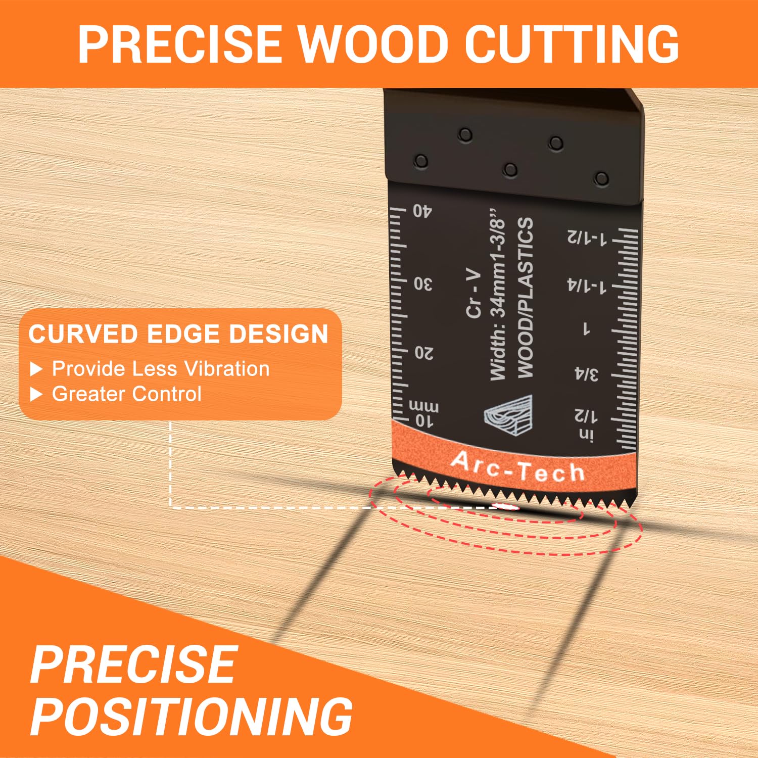 PECHAM 64 lame oscillanti professionali universali curve e in titanio, lame per seghe per legno, plastica, metallo, kit multiutensile a sgancio rapido, adatte per Rockwell, Ridgid, Ryobi, Milwaukee,