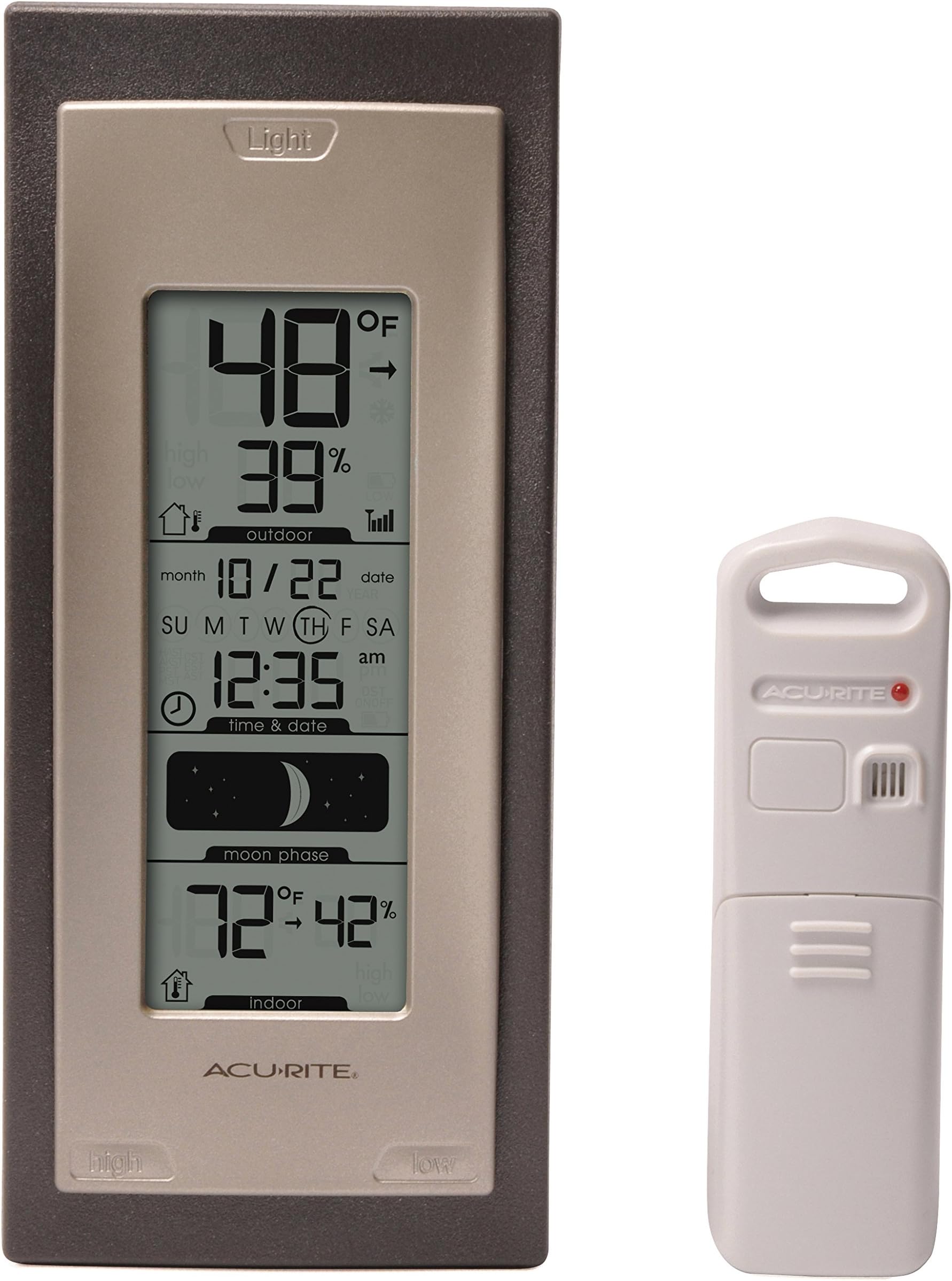 AcuRite 00592A4 Wireless Indoor/Outdoor Thermometer with Humidity Sensor