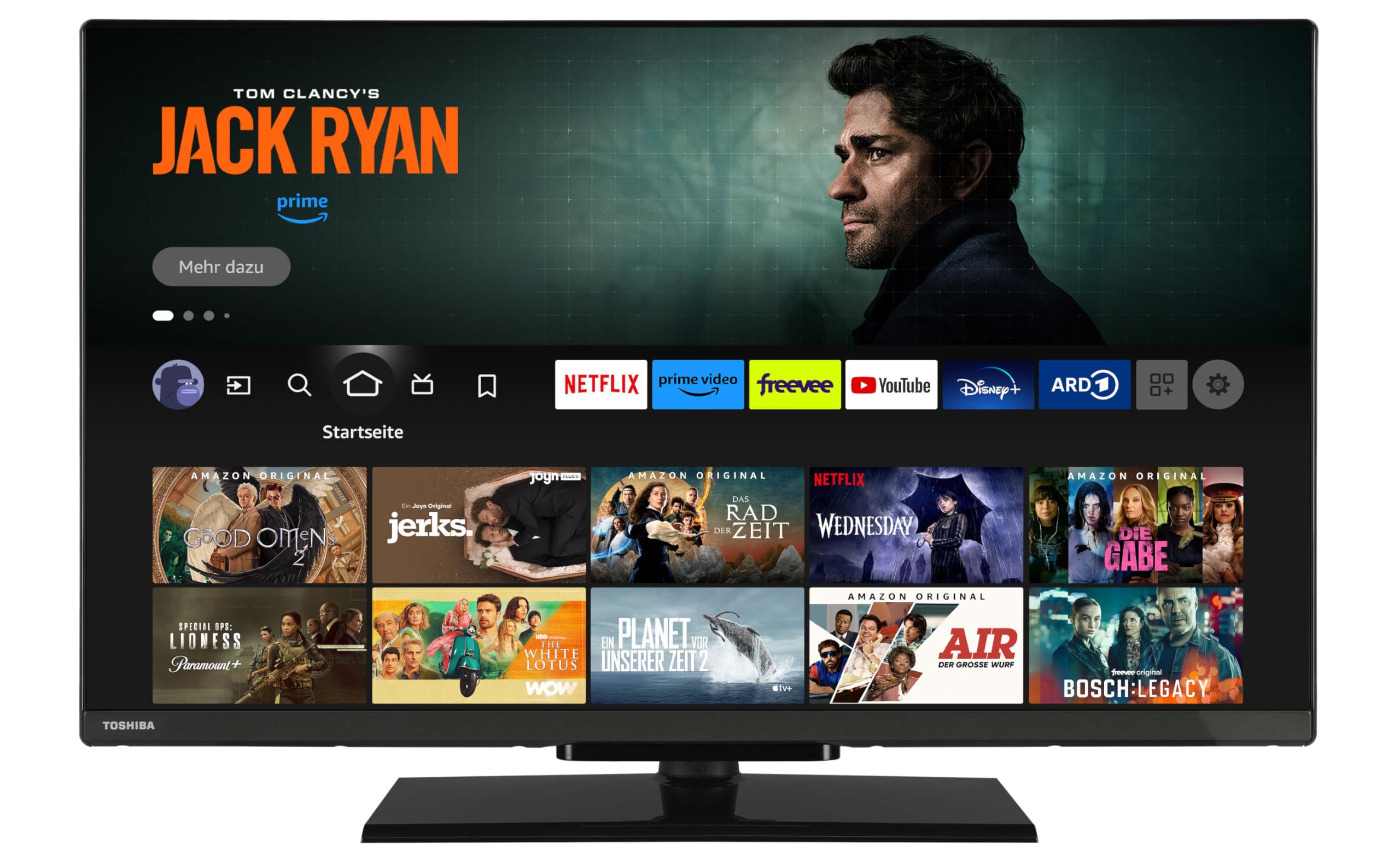 Toshiba 32LF3F63DAZ Fernseher 32 Zoll Smart TV Full HD Amazon Fire TV HDR | 2x HDMI | 1x USB | Bluetooth | Alexa Sprachsteuerung | Dolby Audio | Triple-Tuner DVB-C/-S2/-T2 | Modelljahr 2026