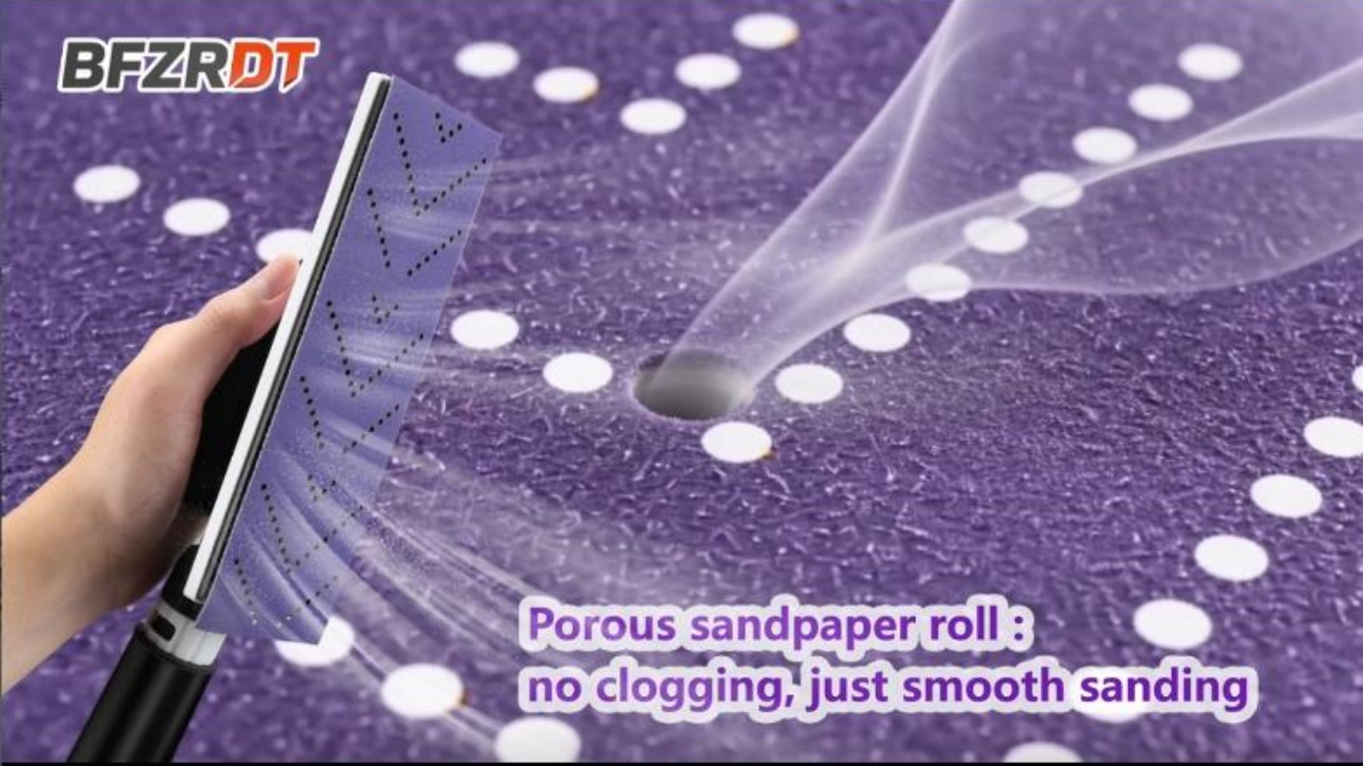 Image of 320 Grit Hook and Loop Sandpaper Roll, 2-3 /4 inch x 13 Yard Wet Dry Sanding | Polyester Film Backing Sand Paper Sheets, Water and Oil Resistant Anti-Clogging, Ceramic Abrasive for Automotive Metal Wood
