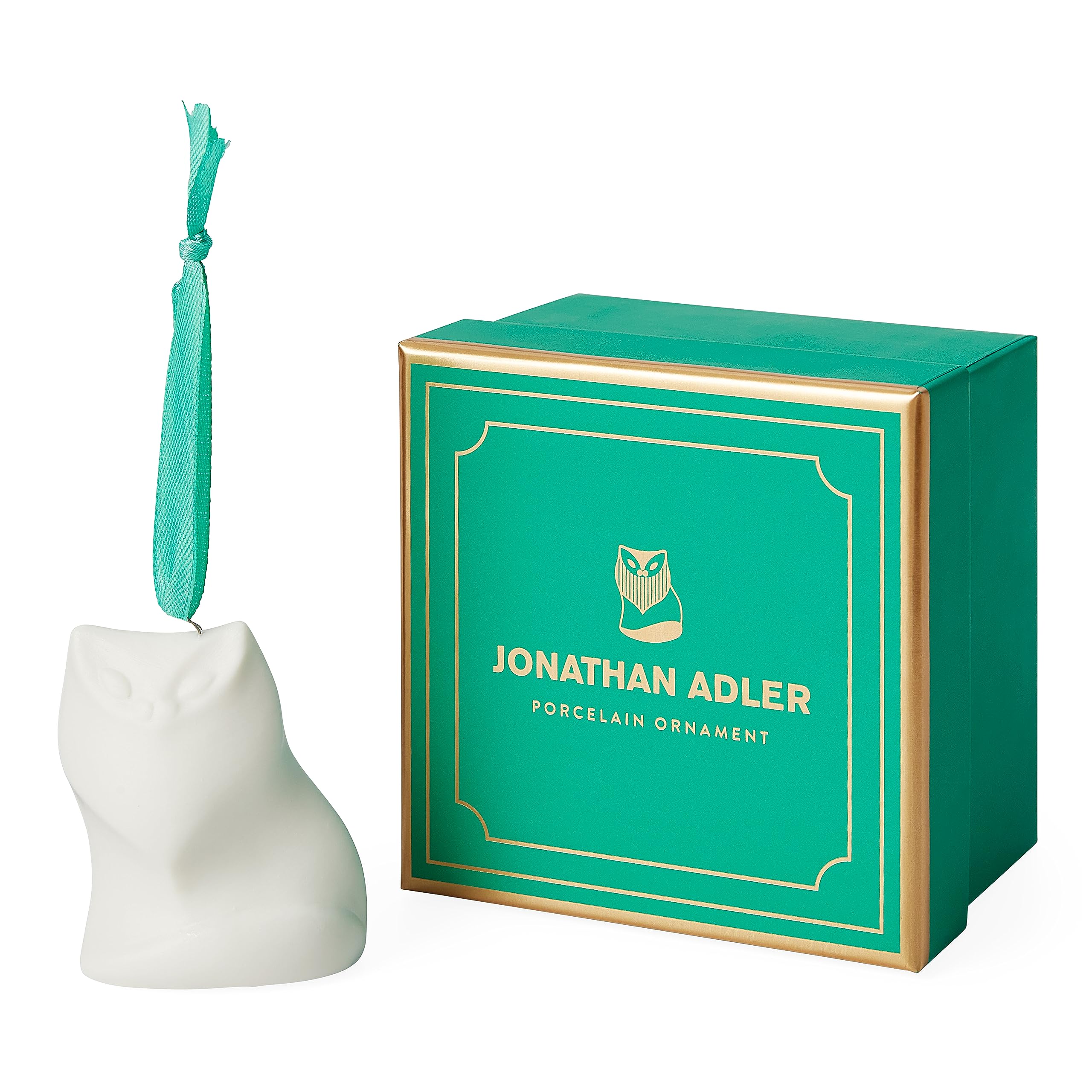 Jonathan Adler White Persian Cat Ornament