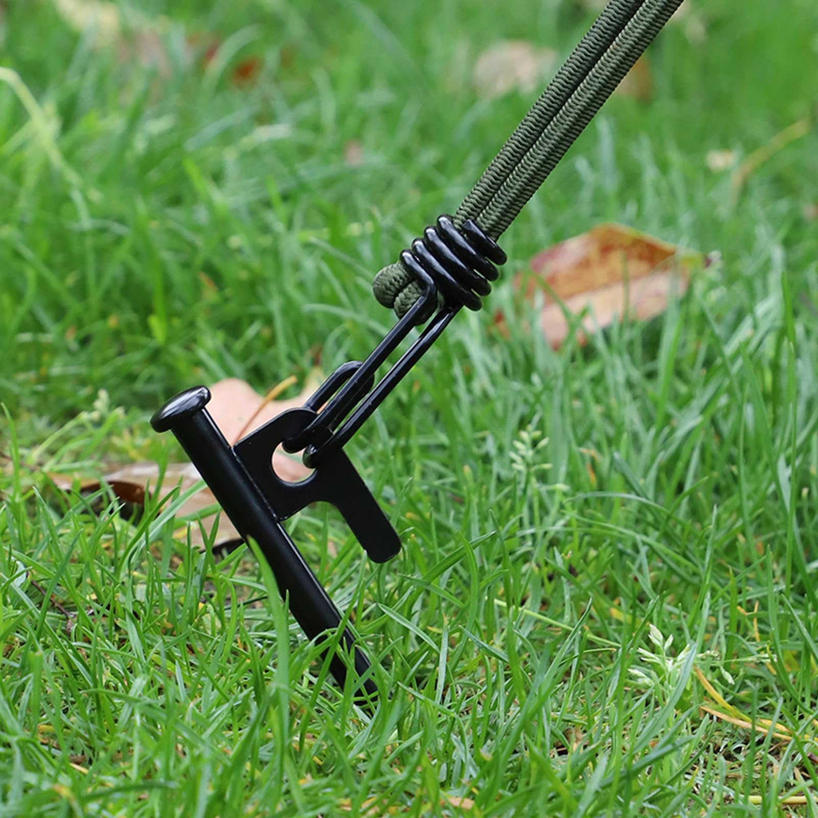 Ciieeo 4 Piquets de Tente en Acier Robustes 40cm pour Camping Extérieur, Faciles à Retirer, Accessoires Indispensables pour Tentes et Auvents