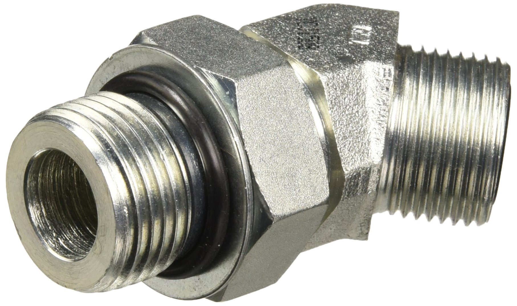 Brennan Industries FS6802-10-12-NWO-FG Forged Steel 45 Degree Elbow O-Ring Face Seal Fitting, 1