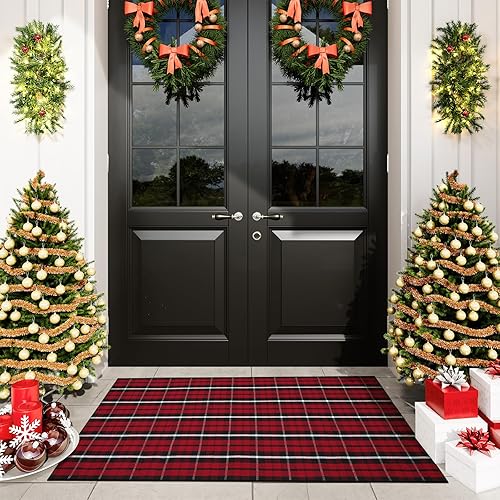 Vista 16 de Alfombra de exterior a rayas blancas y negras, 2 x 3 pies, de algodón, moderna, tejida a mano, reversible, para porche, puerta de bienvenida, 1 tira