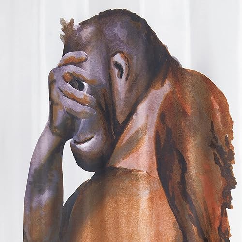 Miniatura 3 de Allure Home Creation Matthew Carlson Weight Watcher - Cortina de ducha impresa de tela de poliéster de 70 x 72 pulgadas, multicolor