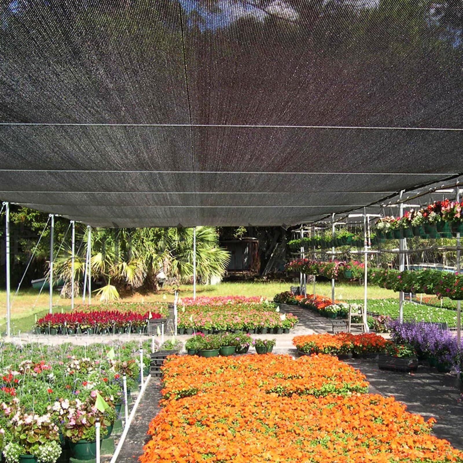2 x 5.5M Malla AntiUV con Ojales Metálicos, Tela Sombreadora Color Negro, Protección Solar para Jardín, Pérgola, Plantas de Patio, Invernadero y Uso Exterior.