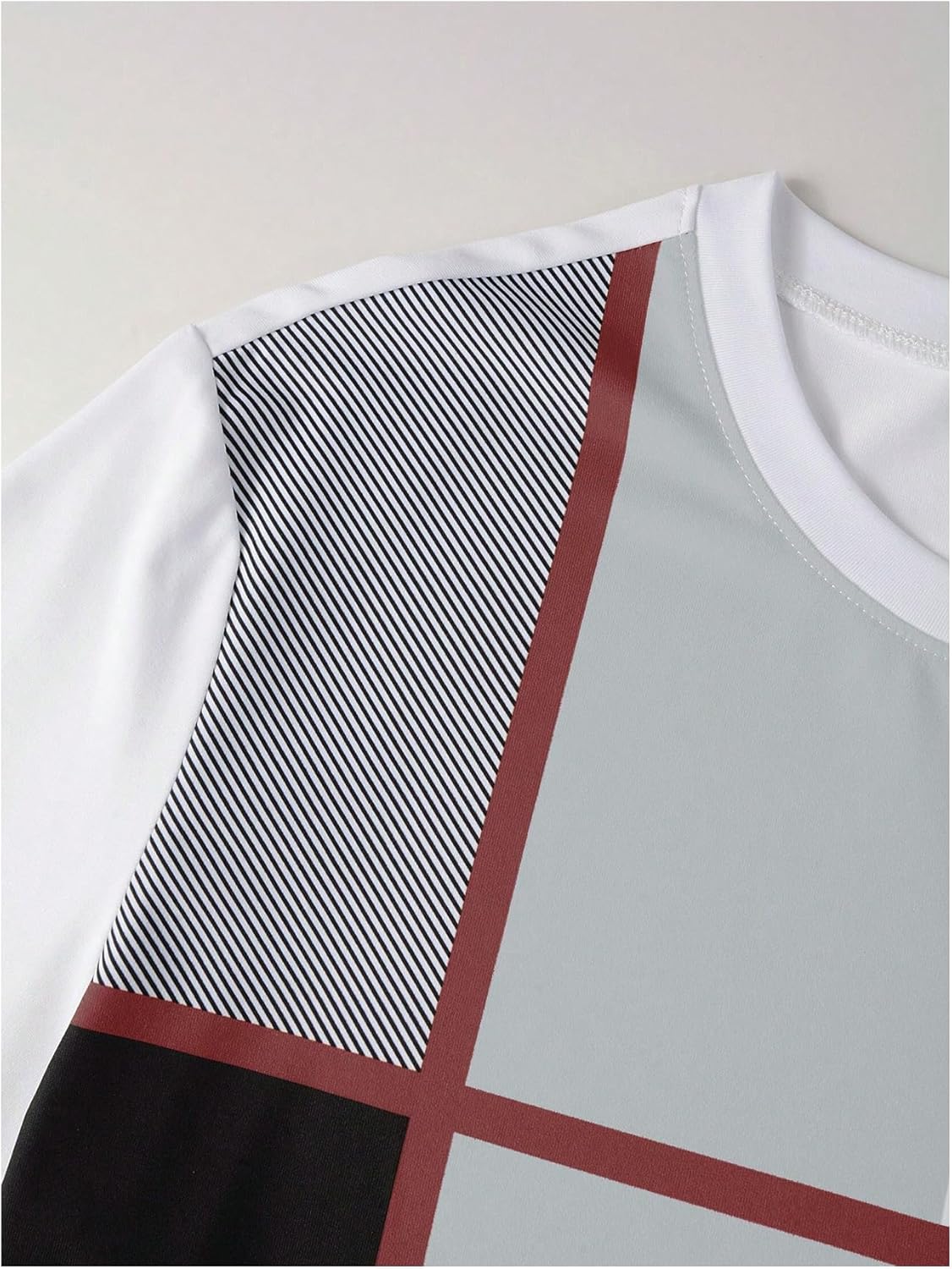 SOLY HUX Men's Casual T Shirts Short Sleeve Crew Neck Color Block Graphic Tees Shirt Summer Tops - Image 4