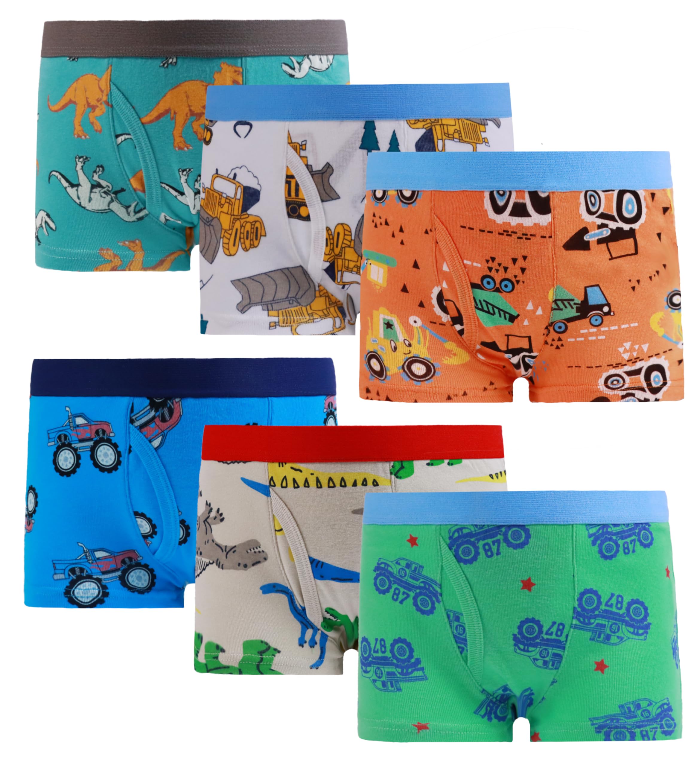 Sladatona Boys Boxer Briefs Shorts Cotton Dinosaur Shark Baby Toddler Underwear for Kids Boy 3/6 Pack