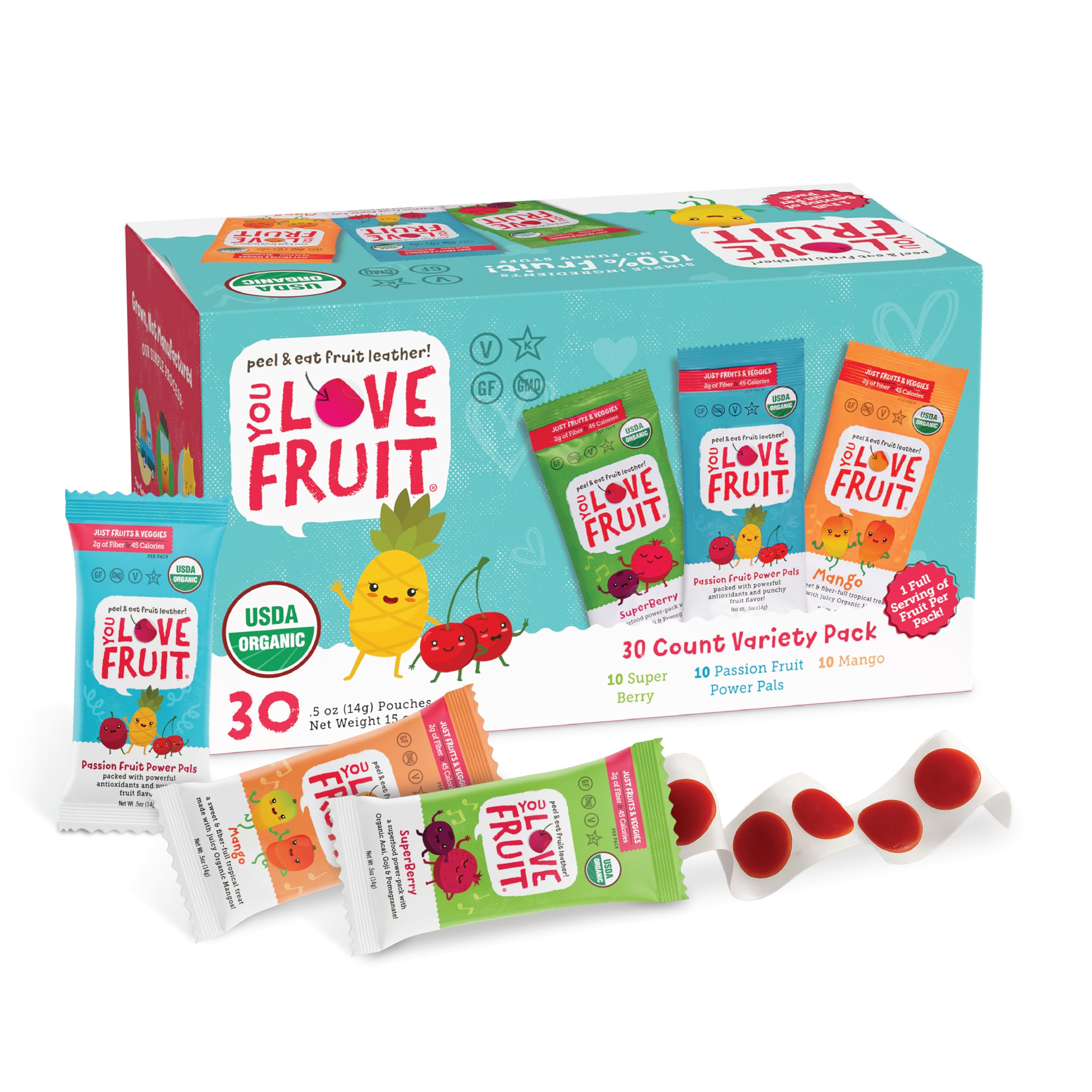 YOU LOVE FRUIT Fruit Snacks Variety Pack