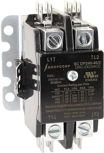 Miniatura 7 de Contactor magnético de propósito definido de bobina de 110/120VCA de 3 polos y 40 amperios para carga de motor, HVAC, refrigeración y bomba