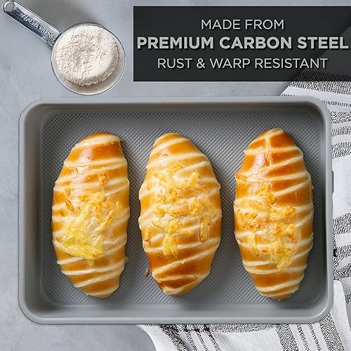 Miniatura 5 de Country Kitchen Juego de utensilios para hornear apilables antiadherentes, duradero, juego de hornear de fácil liberación, salvia, 6 piezas