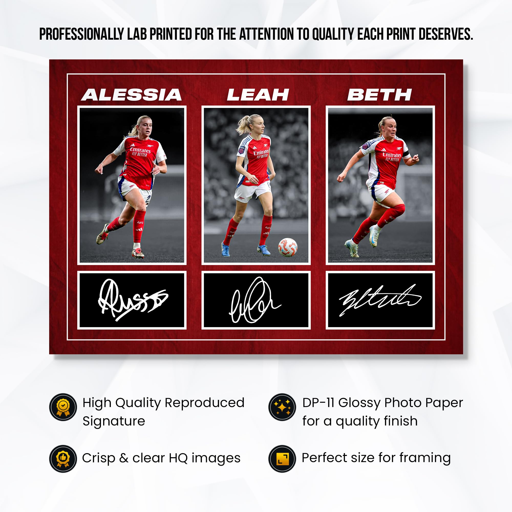 RJR PRINTS Beth Mead, Alessia Russo & Leah Williamson - Image 2