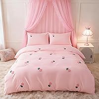 Vista 8 de MWMWMW Juego de edredón de mariposas para niñas, juego de ropa de cama estampado de mariposas rosa y morado, juego de ropa de cama de mariposas de 5