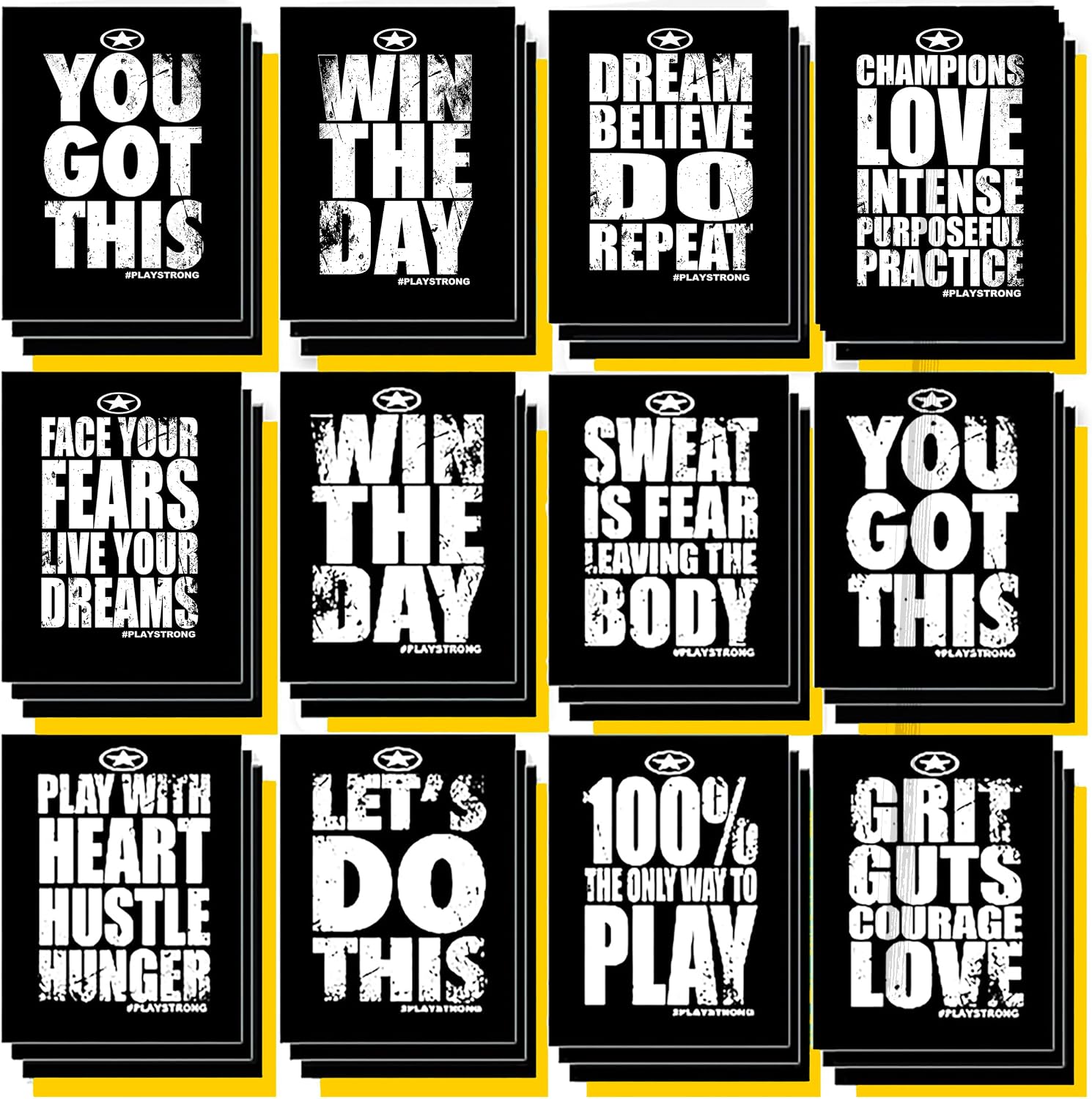 Play Strong 36-Pack Sports Note Cards – 'YOU GOT THIS' – Motivational Greeting Cards for Athletes & Coaches (4.25x5.5 in) – Sports Powercards Empower the Champion Within!