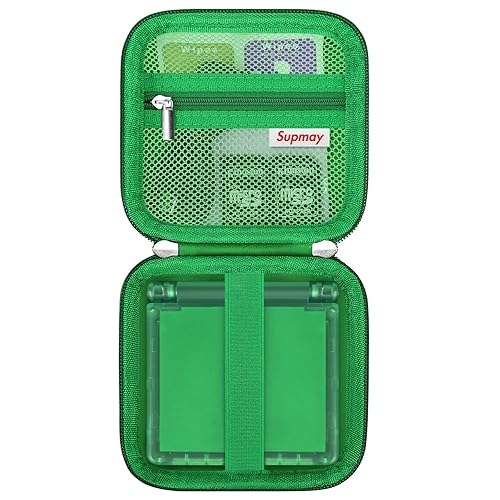Supmay Hard Carrying Case for RG35XXSP Retro Handheld Game Console, Retro Game Travel Storage Holder with Mesh Bag for SD Card, USB Charging Cable,