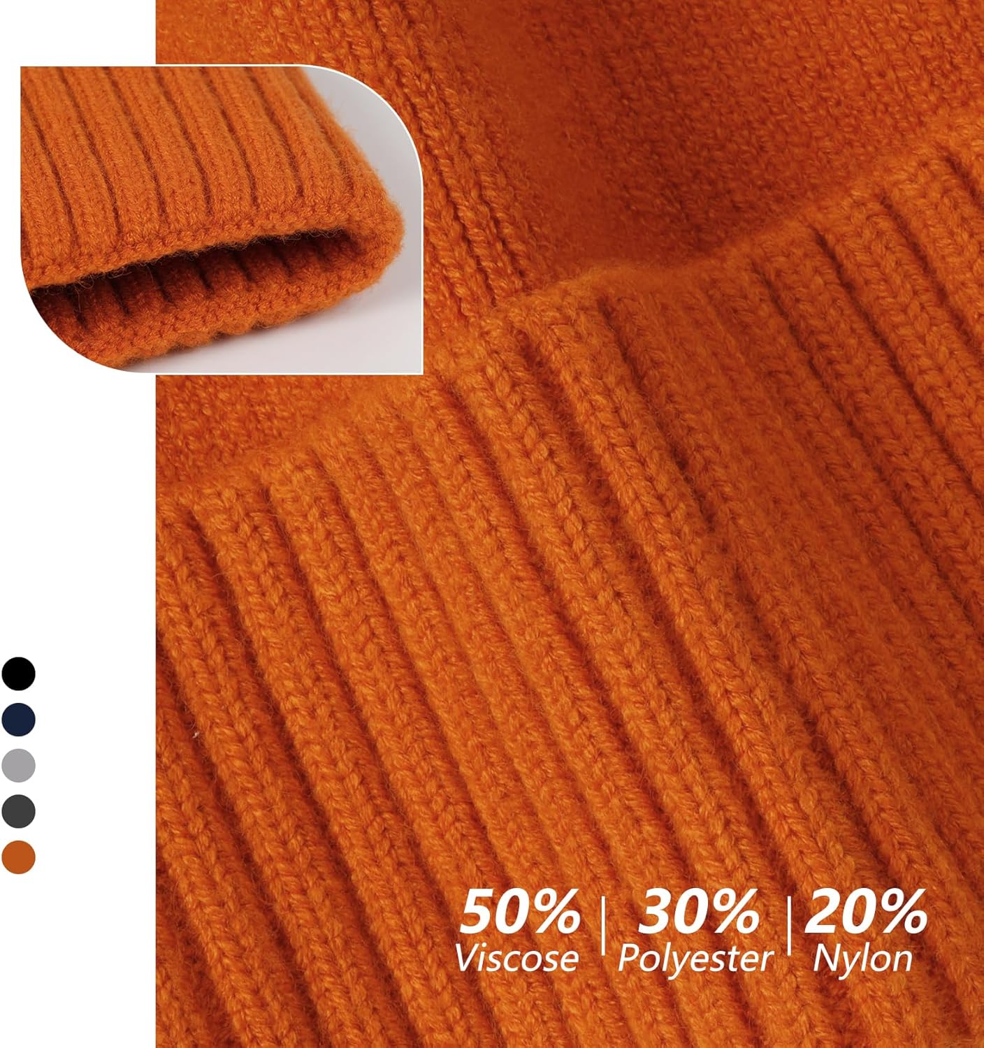 Wmcaps Beanie Kintted Hats for Men Women, Soft Warm Unique Material Winter Stocking Skull Cap with Reflective Logo - Image 2