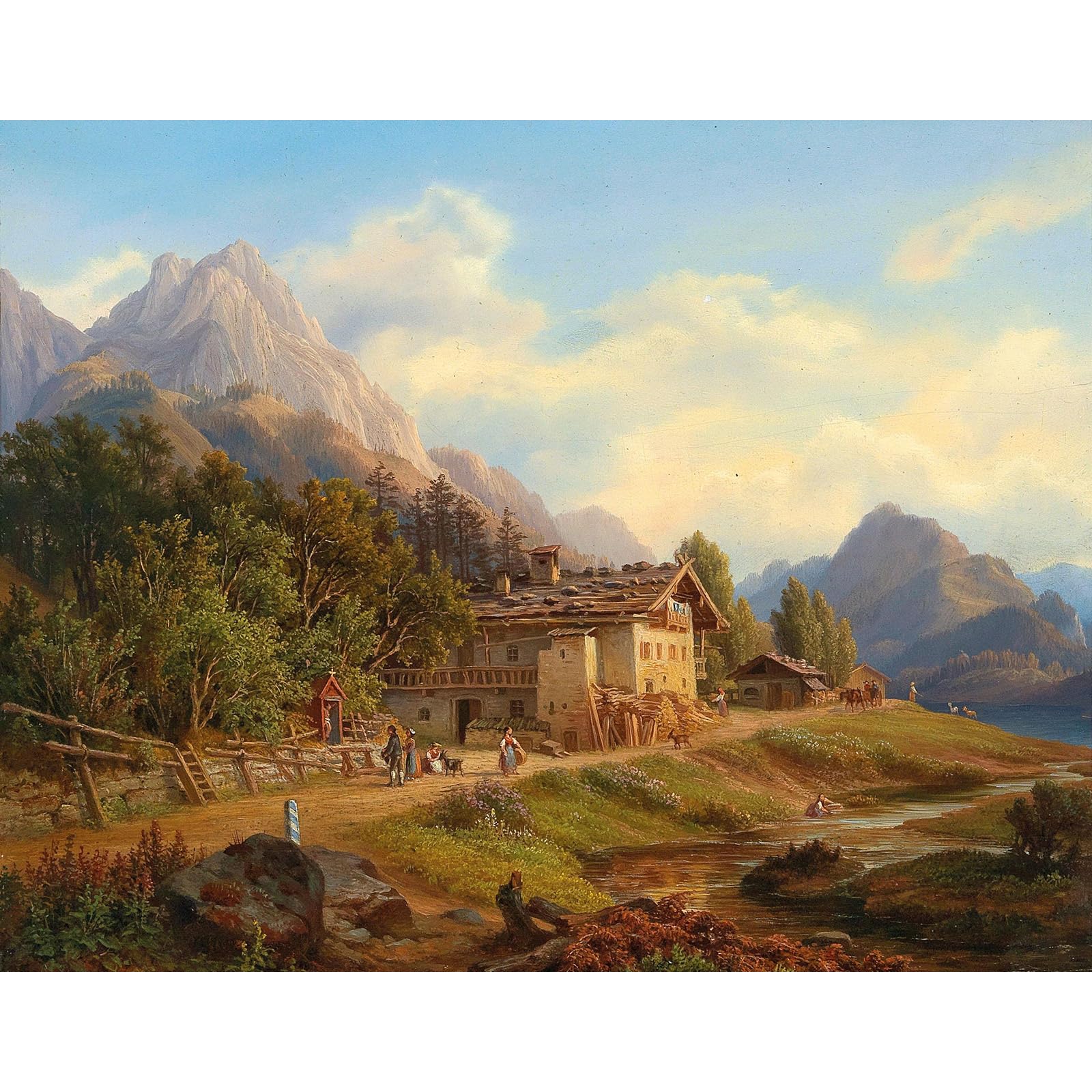 Chengqism Jigsaw Puzzles 100 Pieces for Adults Landscape Puzzle 100 Pieces Mountain 100 Piece Jigsaw Puzzle with Extra Large Piece for Adult Educational Games-Home Puzzles for Adult Teens Seniors — image 1