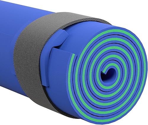 Miniatura 9 de Magshion Flotador gigante de piscina de 12 x 6 pies, flotador de isla para lago, tapete de agua familiar de espuma XPE con cordón elástico para