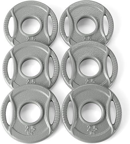 Tienda Basics 2-Inch Olympic Cast Iron Grip Weight Plates