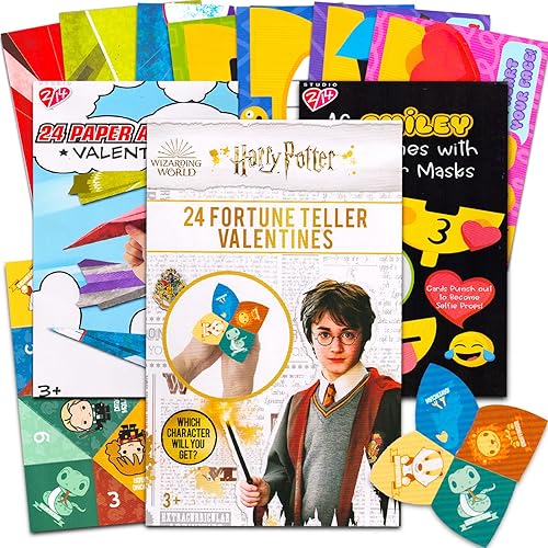 Tarjetas de San Valentín de Harry Potter para niños compañeros de clase 64 tarjetas de Harry Potter para el aula de San Valentín intercambio de