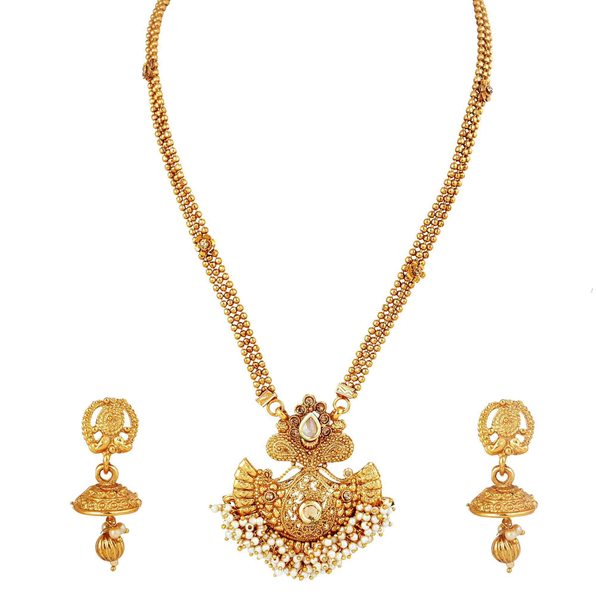 See full amazon price history chart for Fashion Frill Designer Kundan & Pearl Studded Gold Plated Necklace Set For Women Girls Fashion Frill Designer Kundan & Pearl Studded Gold Plated Necklace Set For Women Girls (B0BCZ7833M) Amazon Price History, Amazon Price Tracker