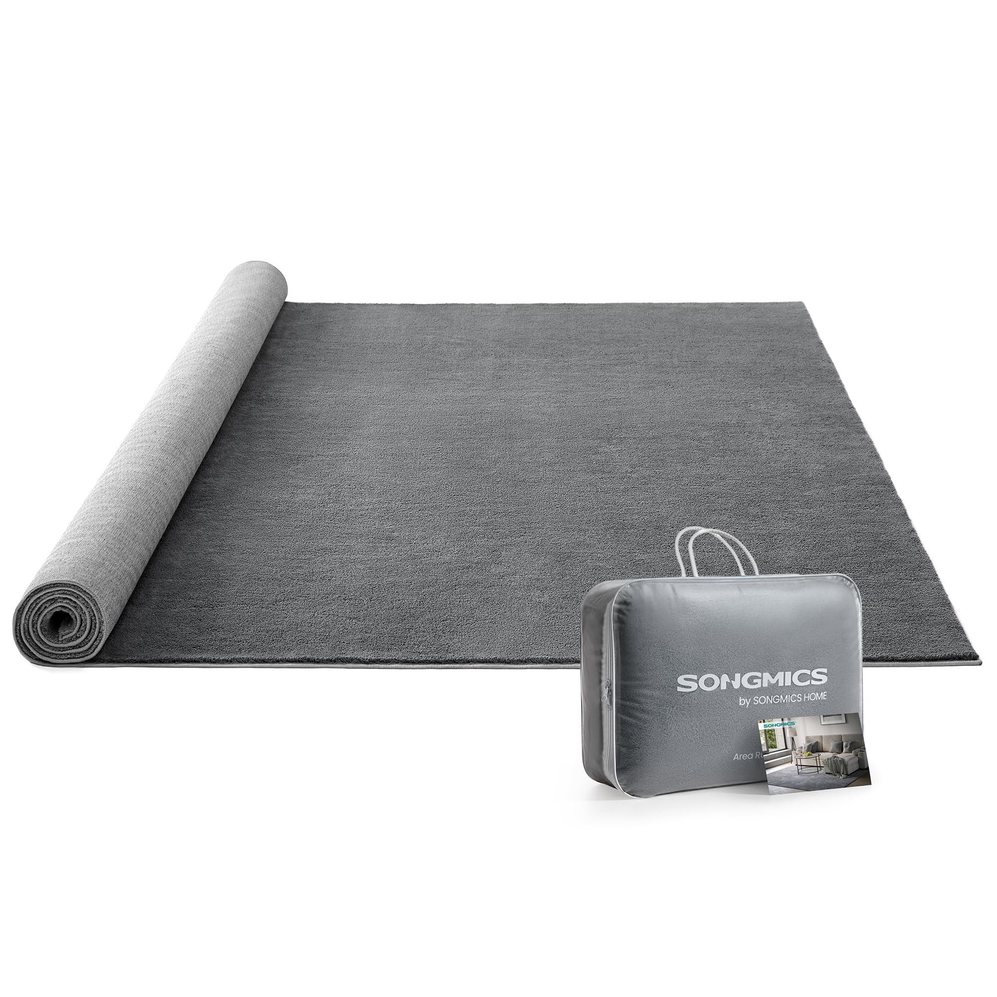 SONGMICS Tappeto per Soggiorno, Tappeto 200 x 290 cm, Tappeto Salotto Antiscivolo, per Soggiorno Camera da Letto Cameretta, Lavabile in Lavatrice, Moderno, Grigio Tortora TAR014G01