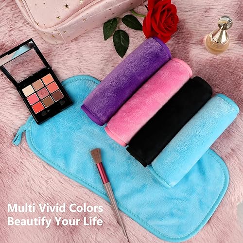 Miniatura 5 de Orighty Paquete de 12 paños de limpieza facial de microfibra reutilizables, eliminan al instante la suciedad, el maquillaje y el rímel impermeable