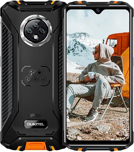 OUKITEL WP8 Pro - Smartphone resistente desbloqueado, pantalla de 6.49 pulgadas, teléfono resistente de 4 GB de RAM, 64 GB de ROM, batería de 5000