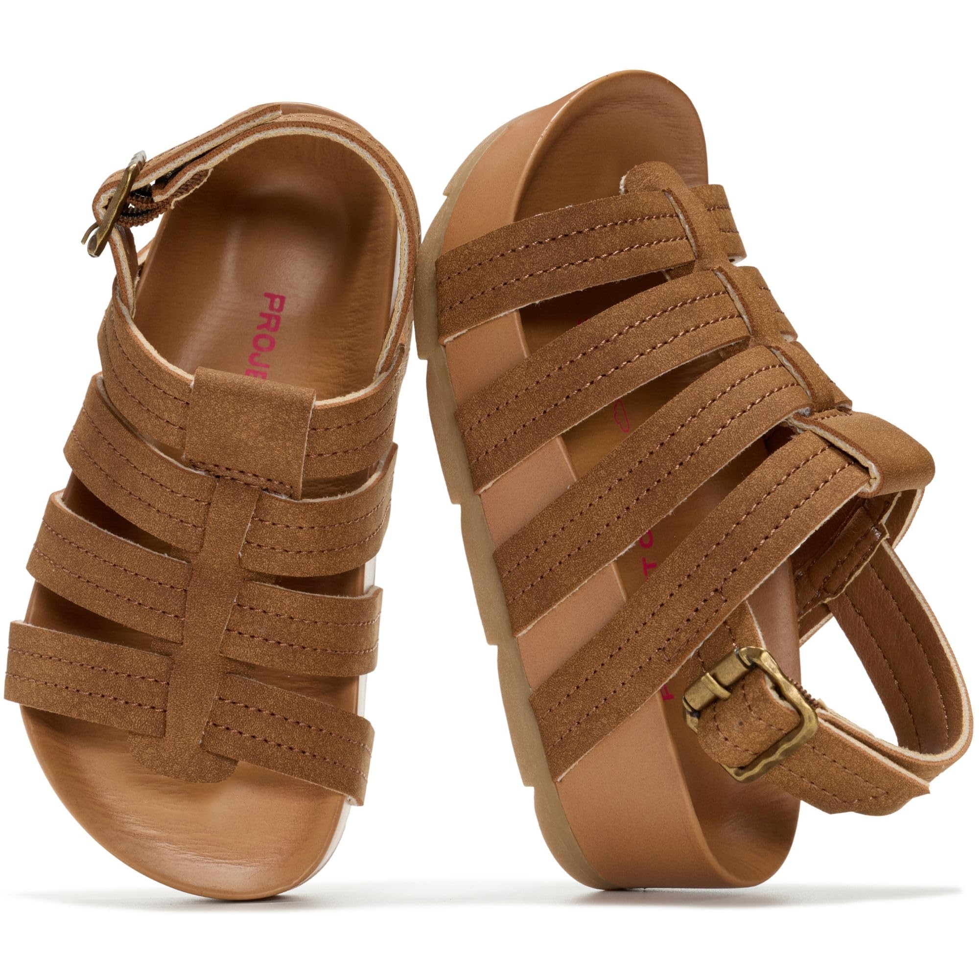 Project Cloud Kids Sandals for Girls - Girls Sandals with Adjustable Buckle Closure, Comfortable Plush & Soft Insole w/Wedge Design Non-Slip Outsole — view 4