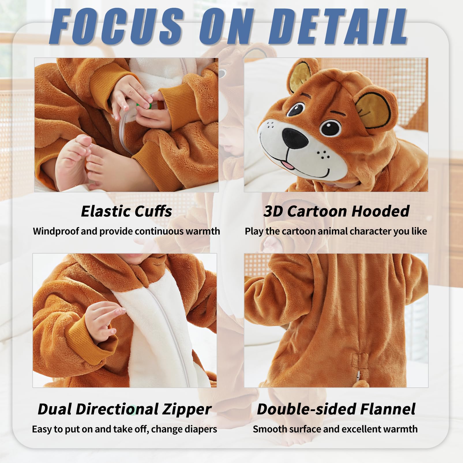 Pagliaccetto Neonato Invernale Costume Neonato, Flanella Unicorno Dinosauro Costume Neonata Sacco Nanna con Cappuccio Animale Tuta Neve Tutone Pile Bambino 0-36 Mesi