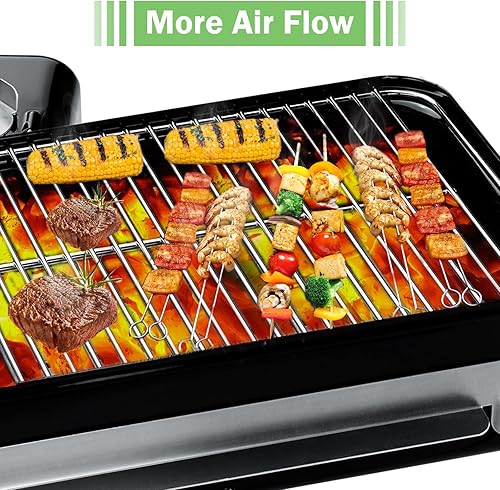 Miniatura 5 de Criditpid 80631 Rejilla de acero inoxidable para parrillas de carbón y gas Weber Go-Anywhere, 16 x 10 pulgadas, piezas de repuesto para Weber 70211,