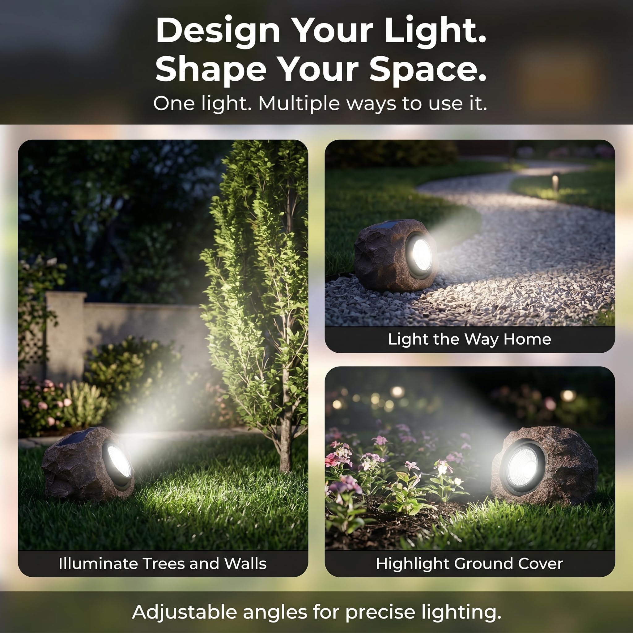 Candieslife Luci solari da giardino per esterni decorative (2 confezioni)