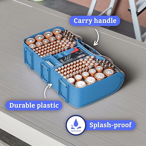 Miniatura 6 de Organizador de Almacenamiento de Batería, La Caja Organizador de Almacenamiento de Batería con probador, funda de batería transparente, soporte de