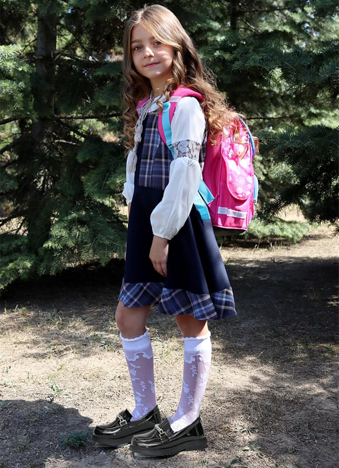 DADAWEN Girl's Loafers Slip On Round Toe Oxford Shoes Flats Church School Uniform Dress Shoes for Girls (Toddler/Little Kid/Big Kid) - Image 2