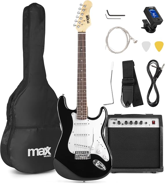 MAX MAX GigKit Pack Guitare Électrique Complète avec Ampli 40W
