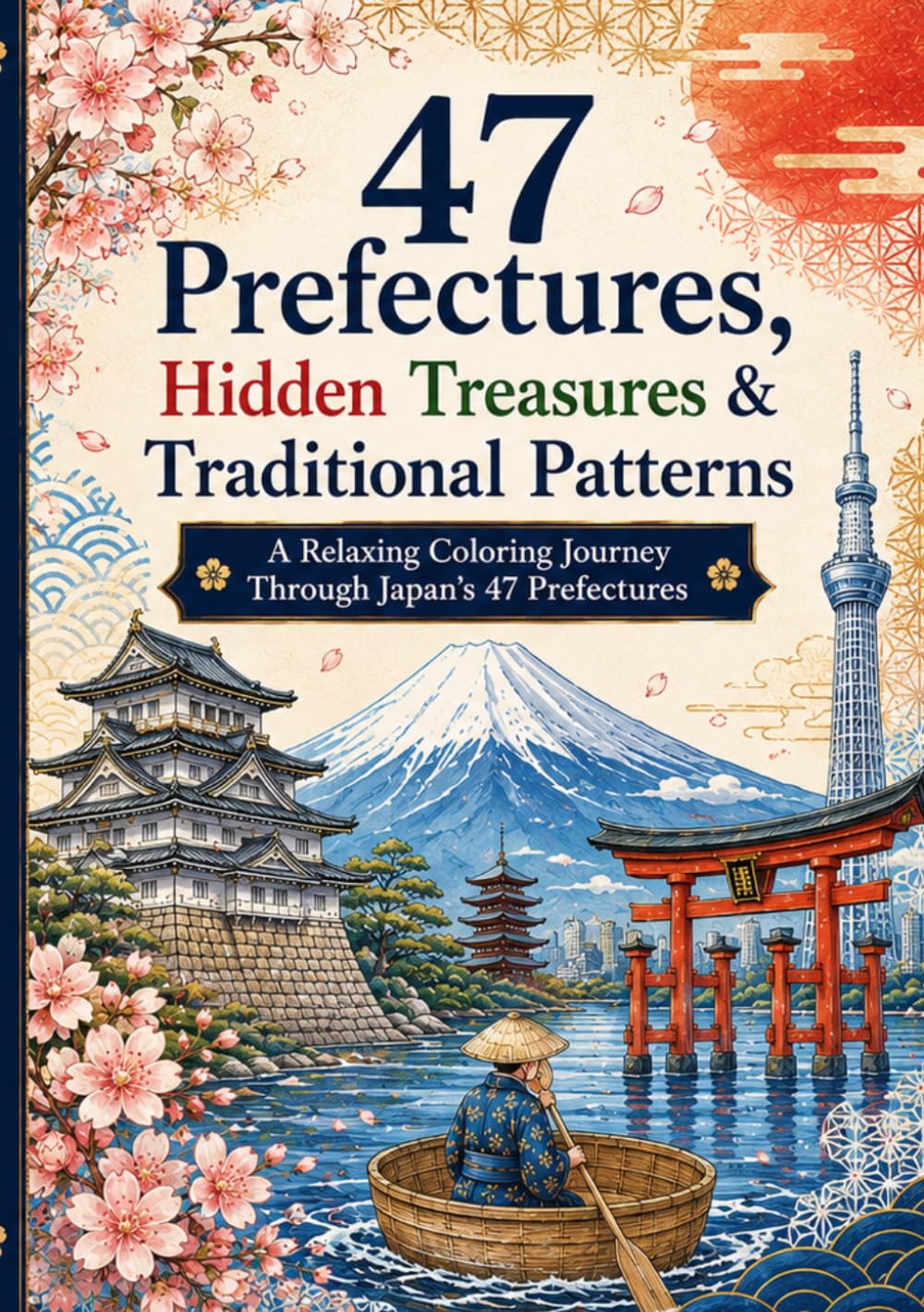 47 Prefectures, Hidden Treasures & Traditional Patterns: A Relaxing Coloring Journey Through Japan's 47 Prefectures