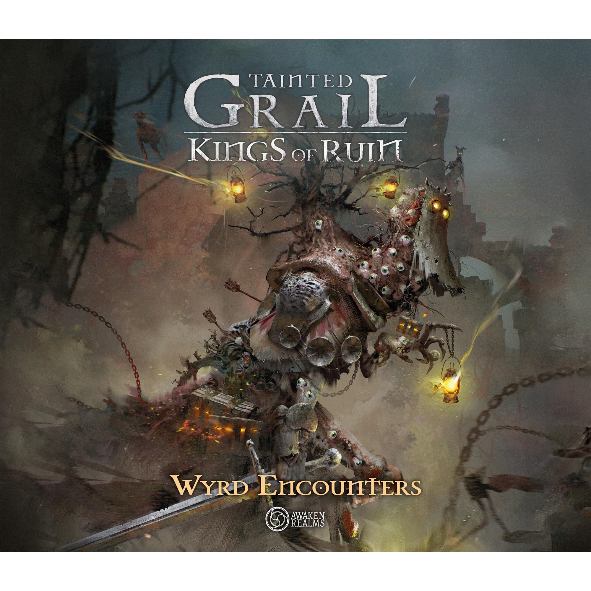 Graal contaminato: Kings of Ruin Wyrd Encounters - Espansione del gioco da tavolo - Migliora la tua immersione con i modelli di guardiani in plastica! Età 14+, 1-4 giocatori, 2-3 ore di gioco,