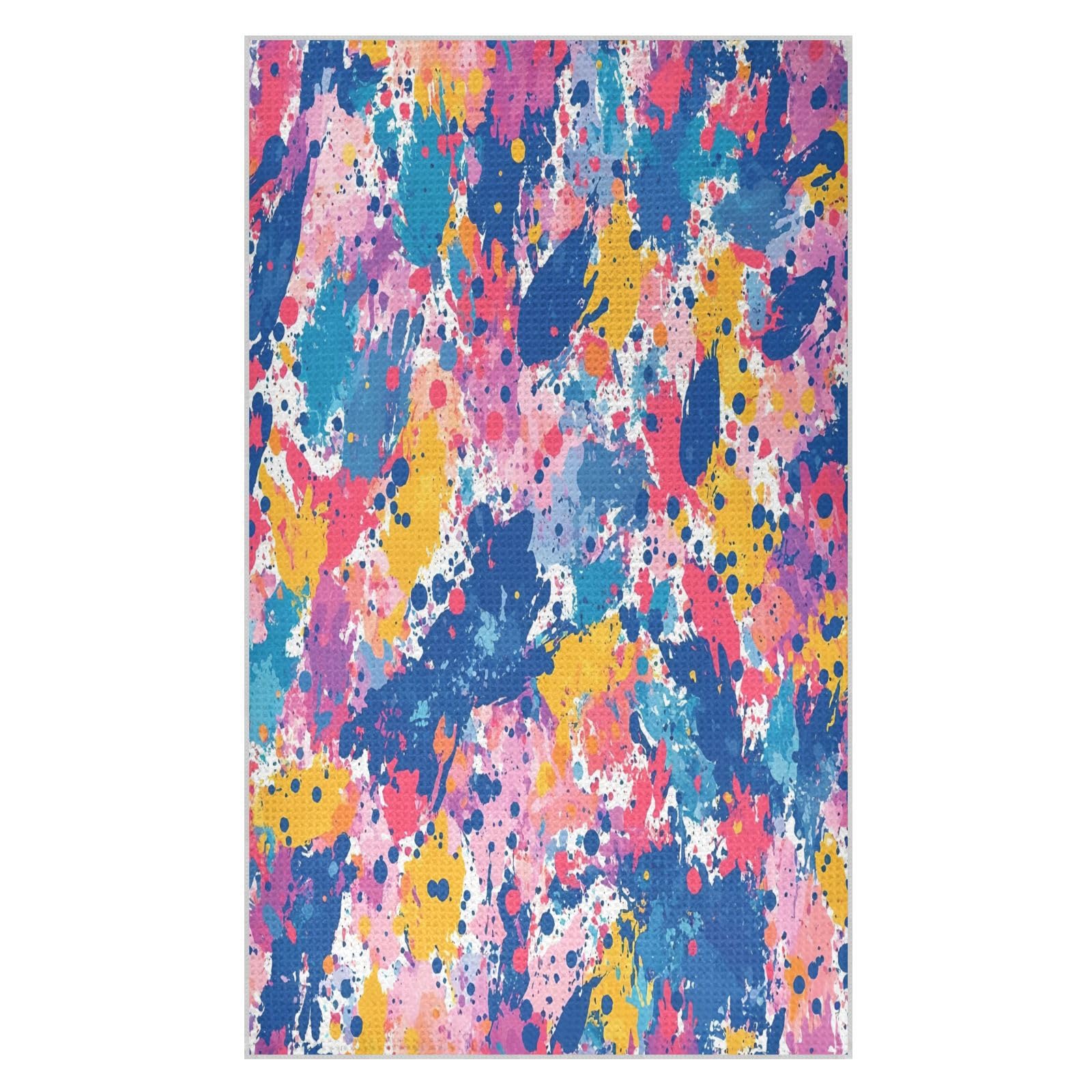 BURSTDDY Colourful Graffiti Kitchen Towels,Absorbent Dish Towels 1 Pack