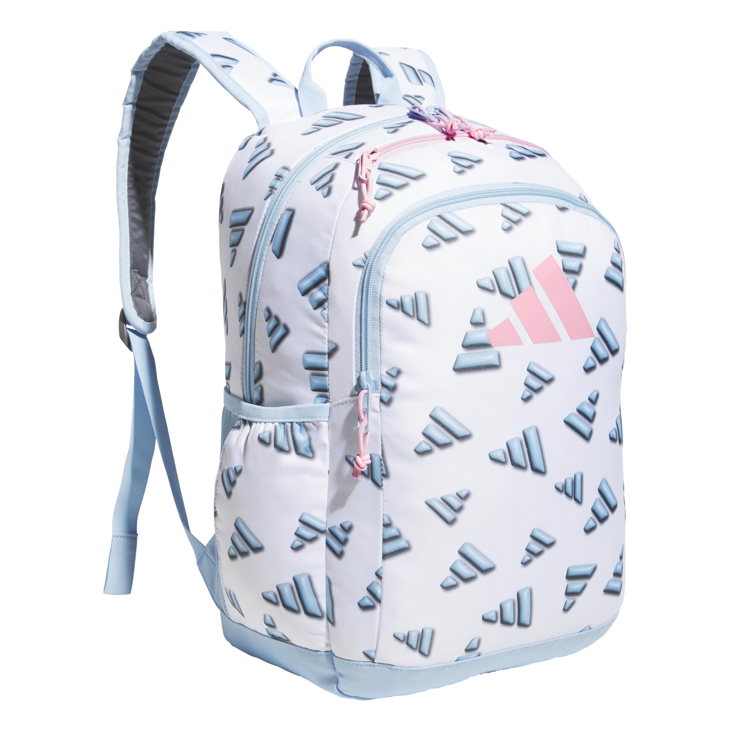 adidas Kids Affiliate Backpack 3D AOP White/Clear Sky Blue/Clear Pink