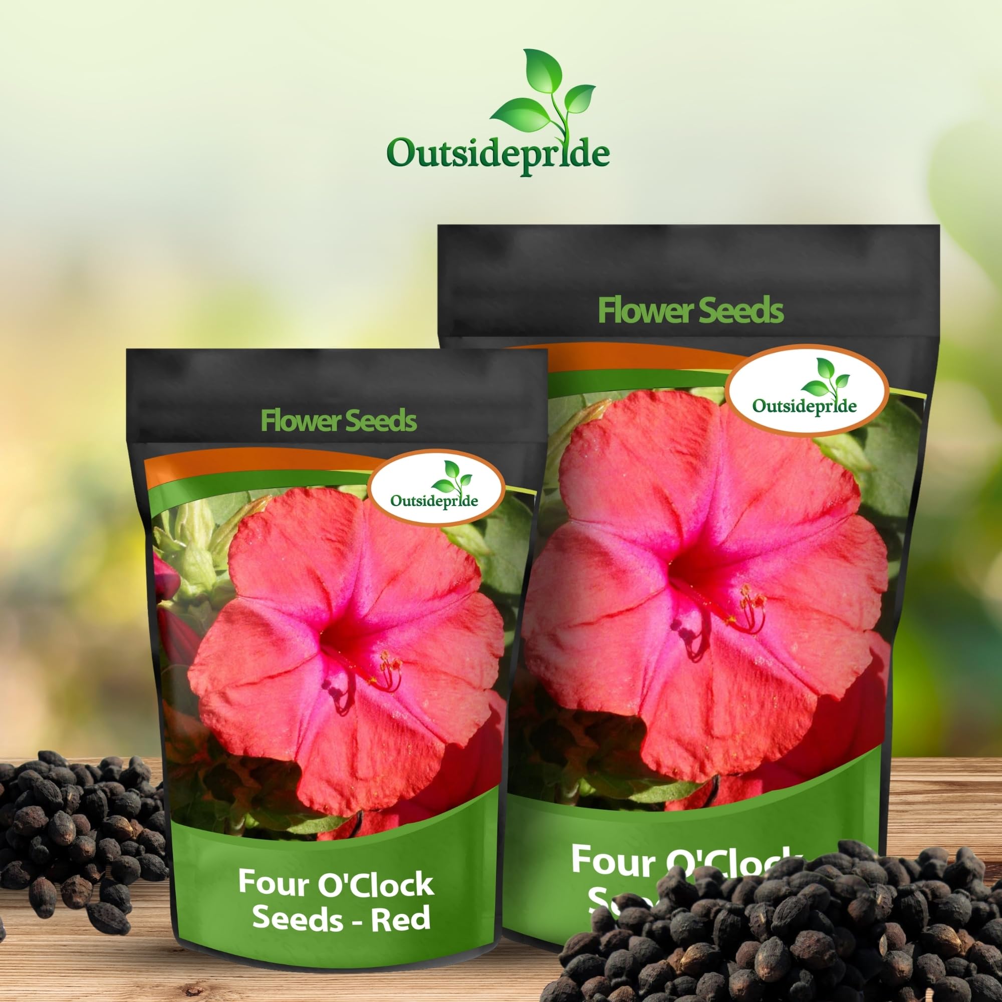 Amazon.com : Outsidepride Red Four O'clock Flower Seeds - 1/4 lb Perennial  Fragrant, Trumpet-Shaped Blooms, Deer-Proof & Easy to Grow, for Pollinator  & Evening Gardens, Containers, Hedges, or Borders : Flowering Plants :
