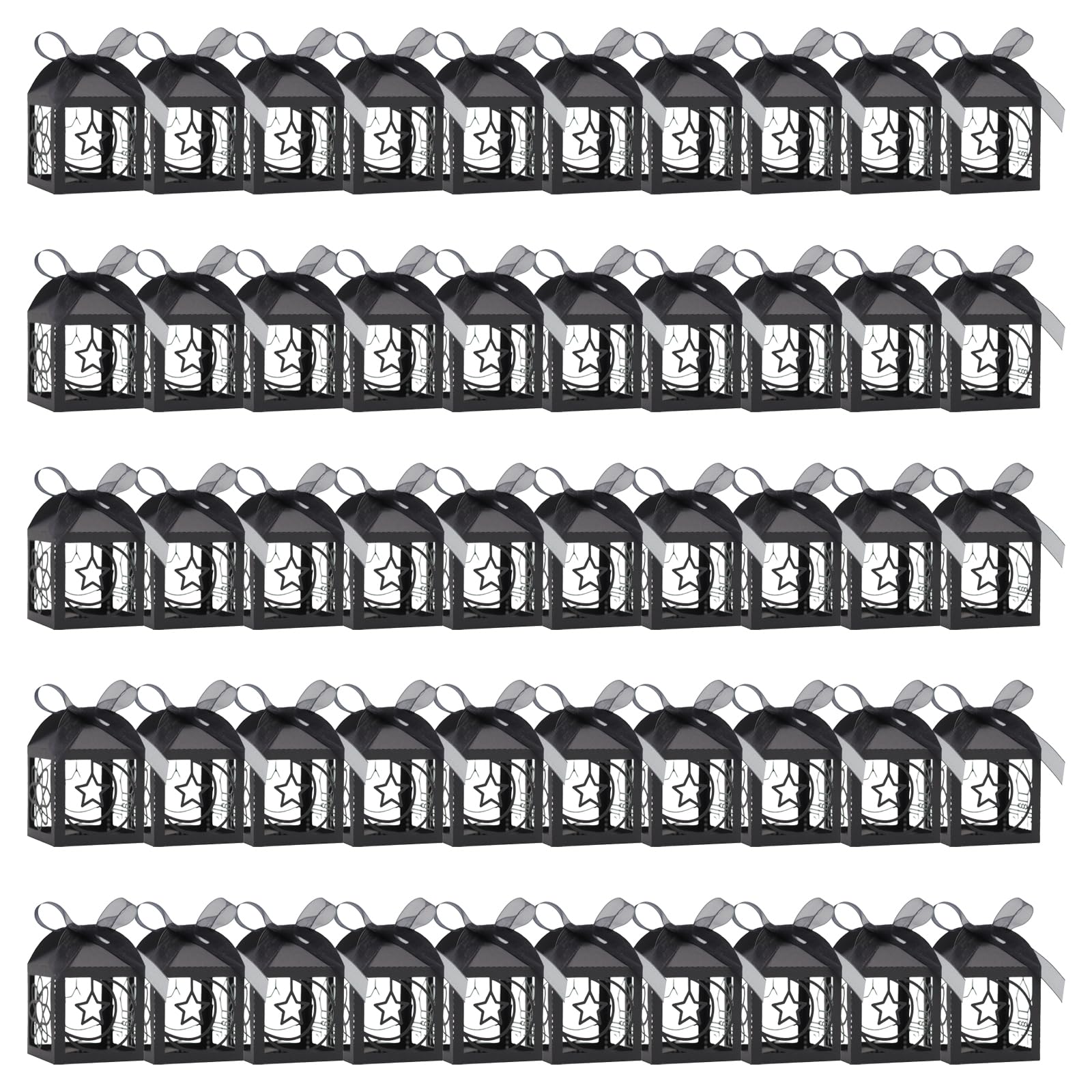 Xjdzineq 50PCS Eid Festival Boxes Decoration Supplies Candy Box Suitable for Treats and Parties Decorations Candy Boxes
