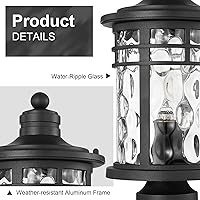 Vista 4 de Darkaway Luces de Poste para Exteriores Postes de Lámpara Iluminación para Exteriores, Luces de Poste de Aluminio Accesorios de Luz para Exteriores