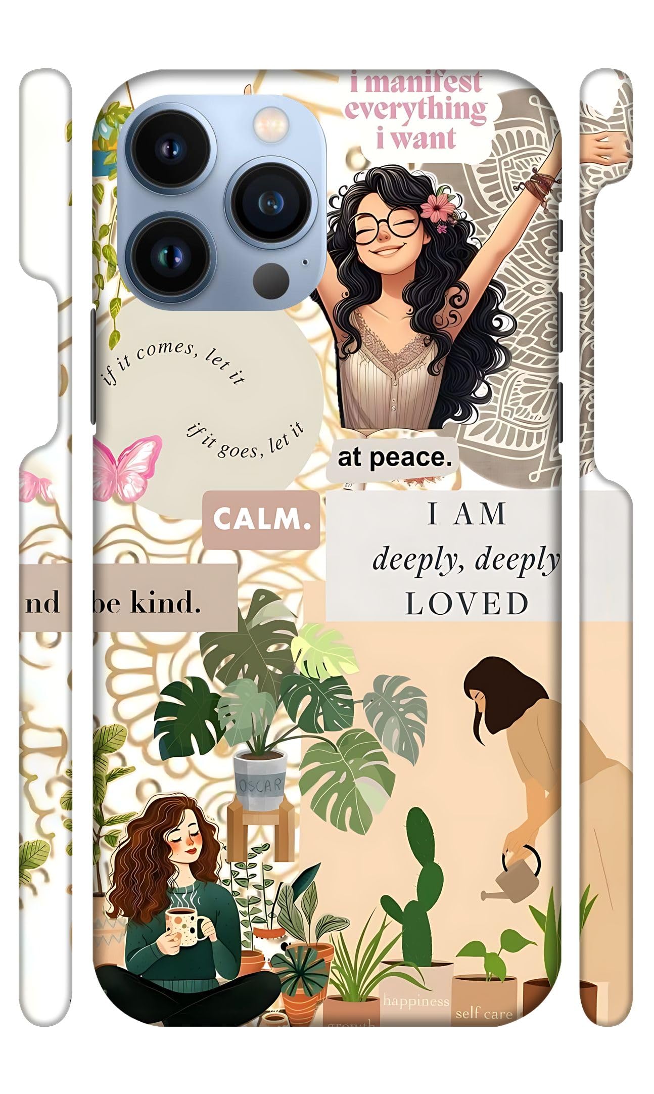 YAPZONE Inspirational Quotes Girls Designer Printed Hard Back Cover for Apple iPhone 13 Pro Attractive and Uniquely Crafted Smartphone Case