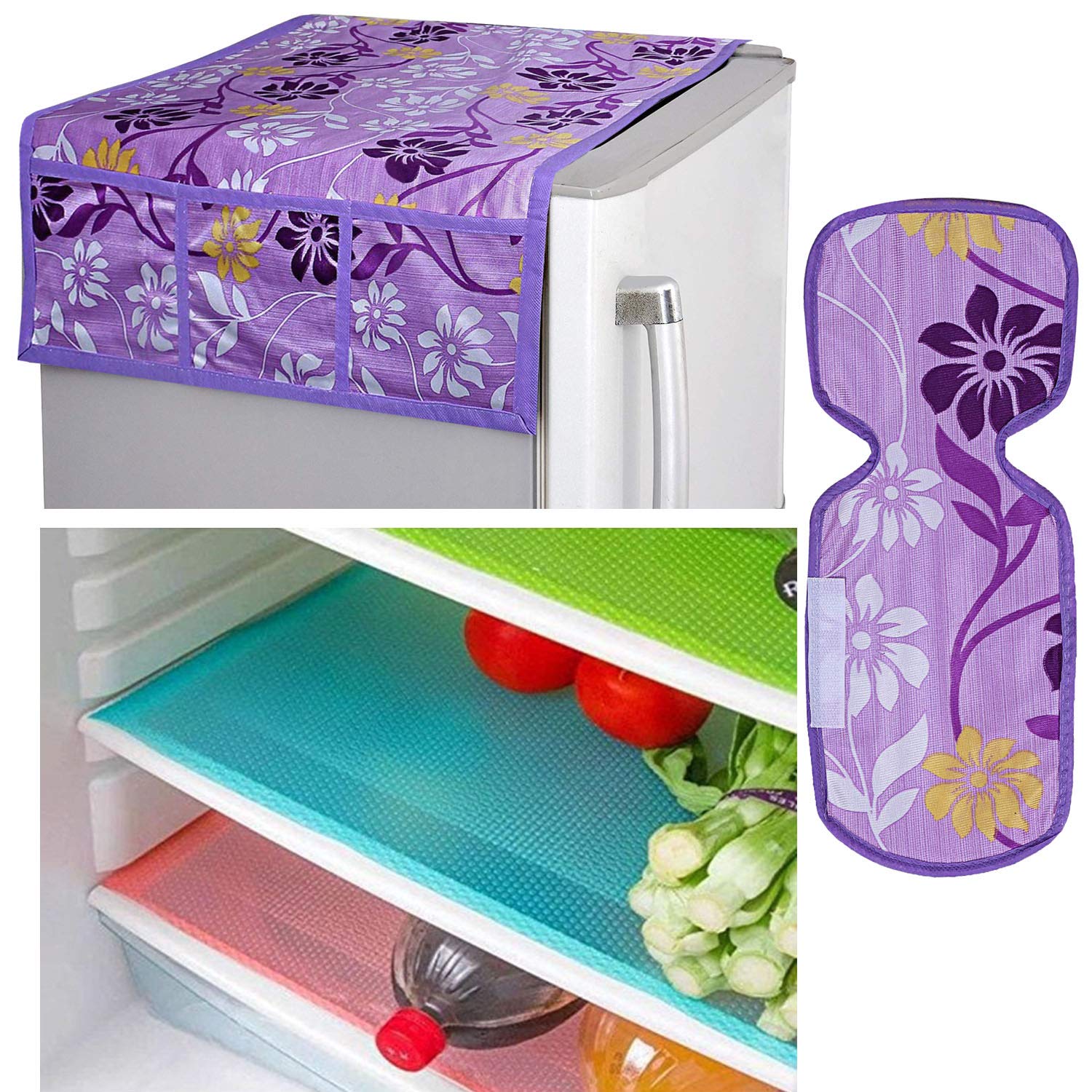 Kuber Industries PVC 3 Pieces Fridge Mats, 1 Piece Handle Cover and 1 Piece Fridge Top Cover (Purple), CTKTC013912 (B07W5V35GN) Amazon Price History, Amazon Price Tracker