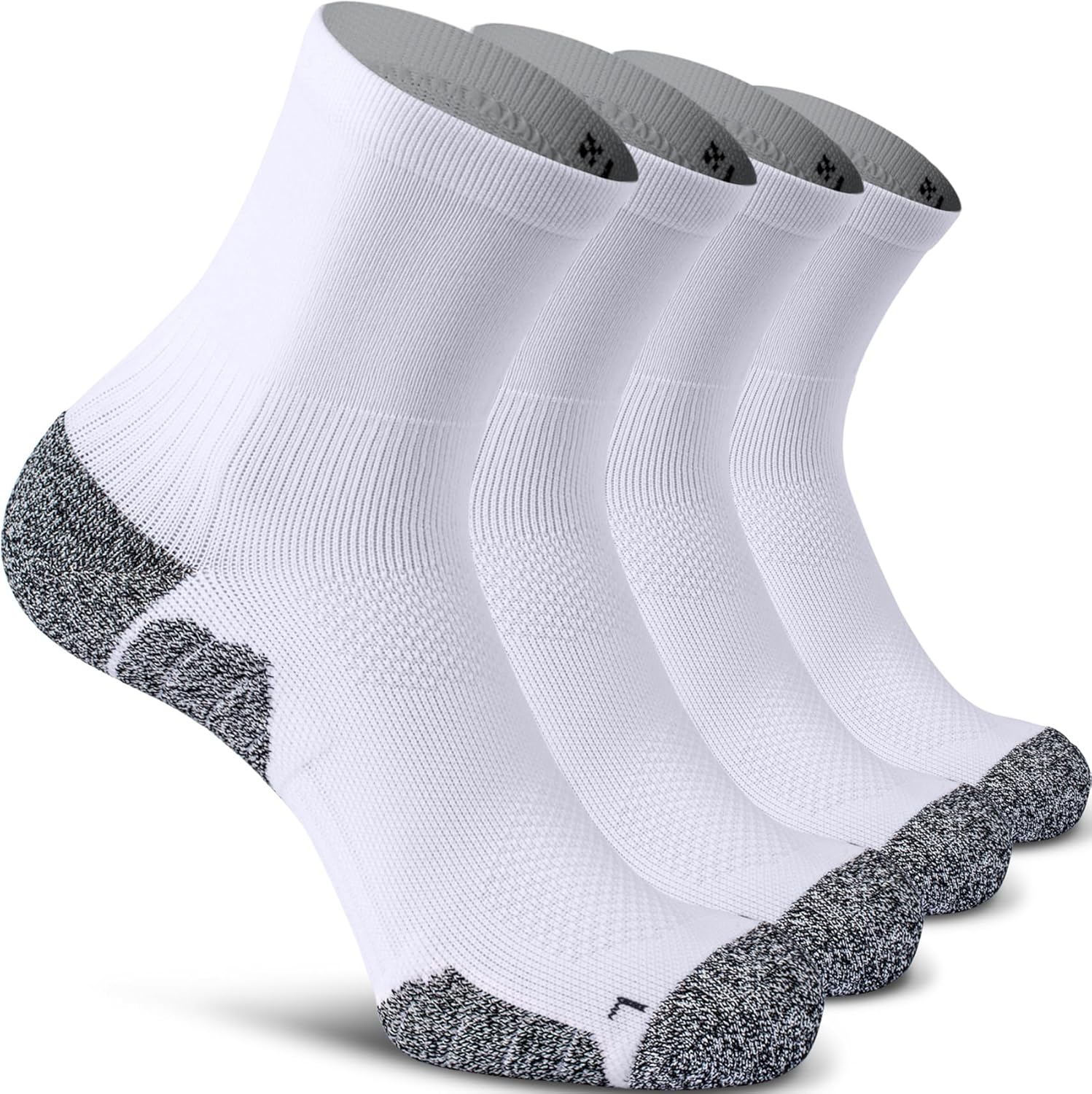 CWVLC Compression Athletic Quarter Socks Cushioned for Men Women